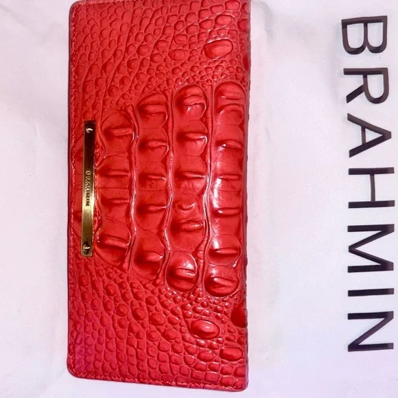 Brahmin Melbourne Ady Slim Bifold Wallet in Petunia Pink Ombré. Rare EUC - Picture 6 of 7